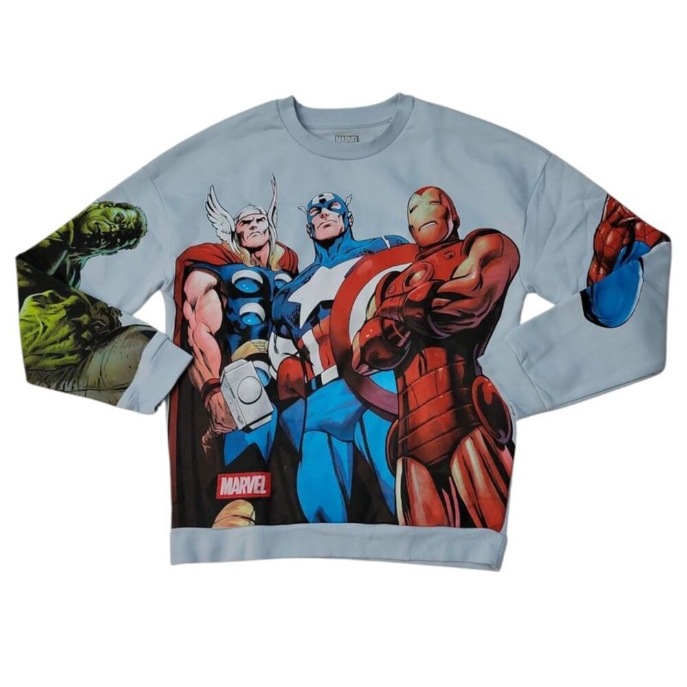Character Boys Soft Crewneck Graphic Print Sweatshirt - Avengers